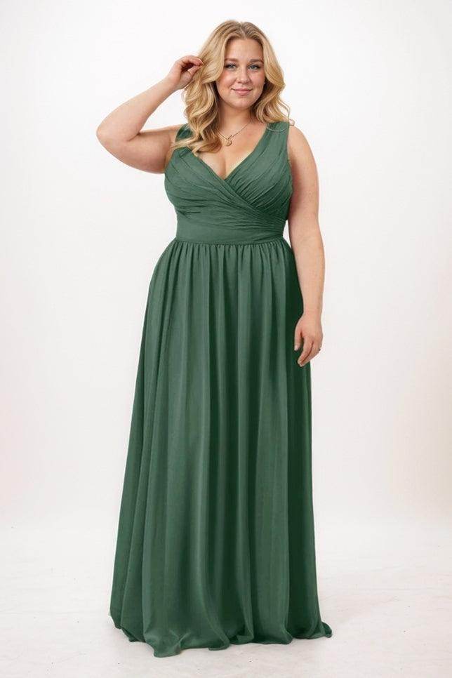 A-Line Maxi Chiffon Bridesmaid Dress CB0742 - COCOMELODY